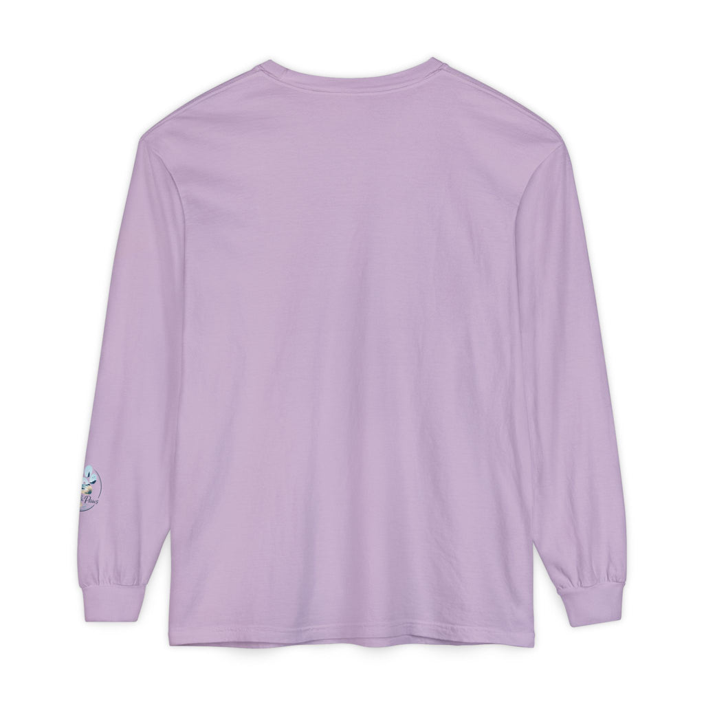 Jeep Girl Long Sleeve Tee — Fall Adventure Pumpkins & Dog Graphic