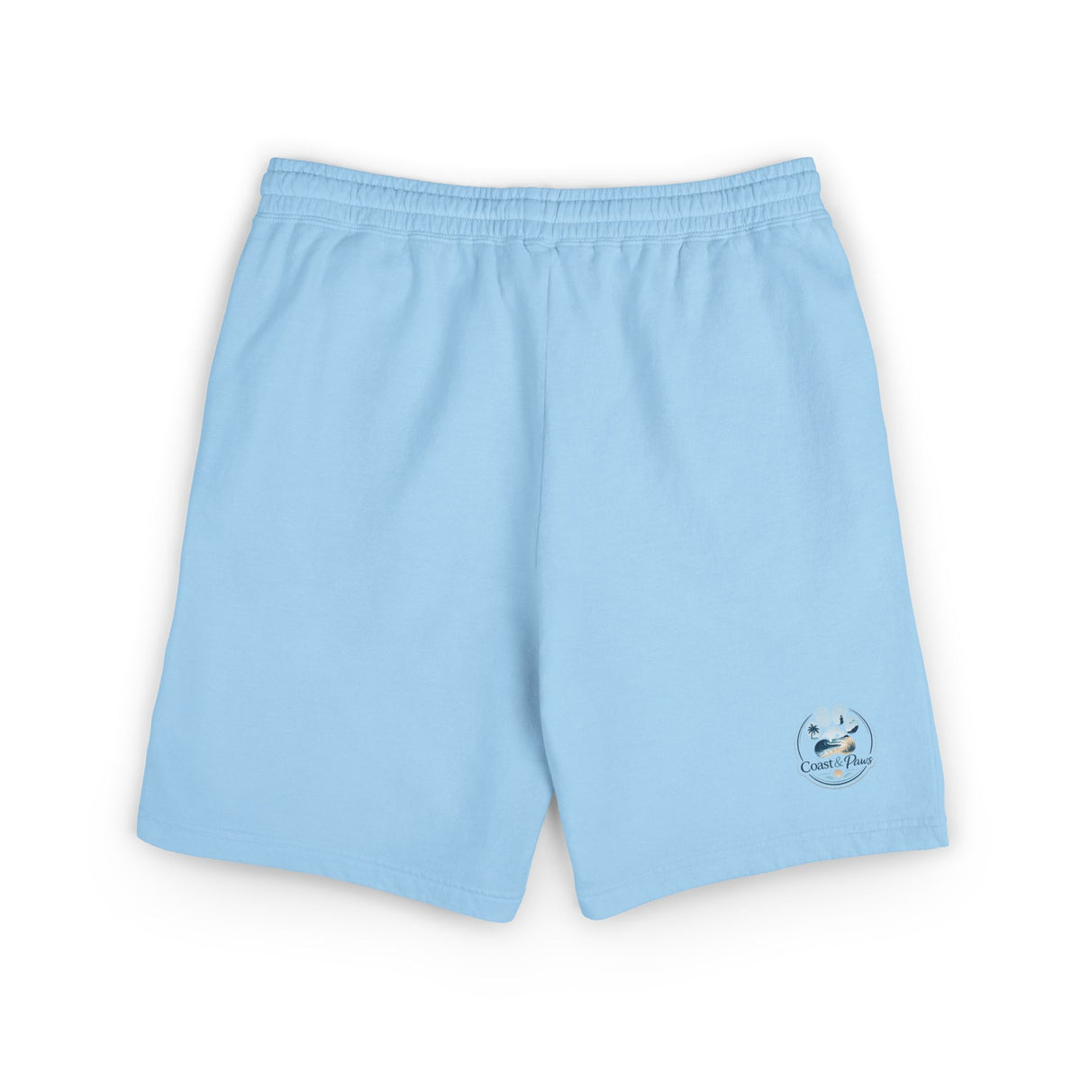 Beach Days Paw-Print Sweat Shorts — Lightweight Fleece Summer Lounge Shorts