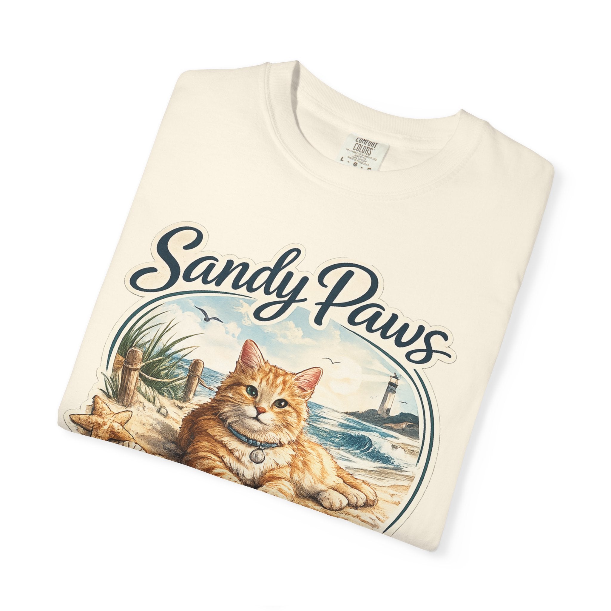 Sandy Paws Are Purrfect Beach Cat T-Shirt