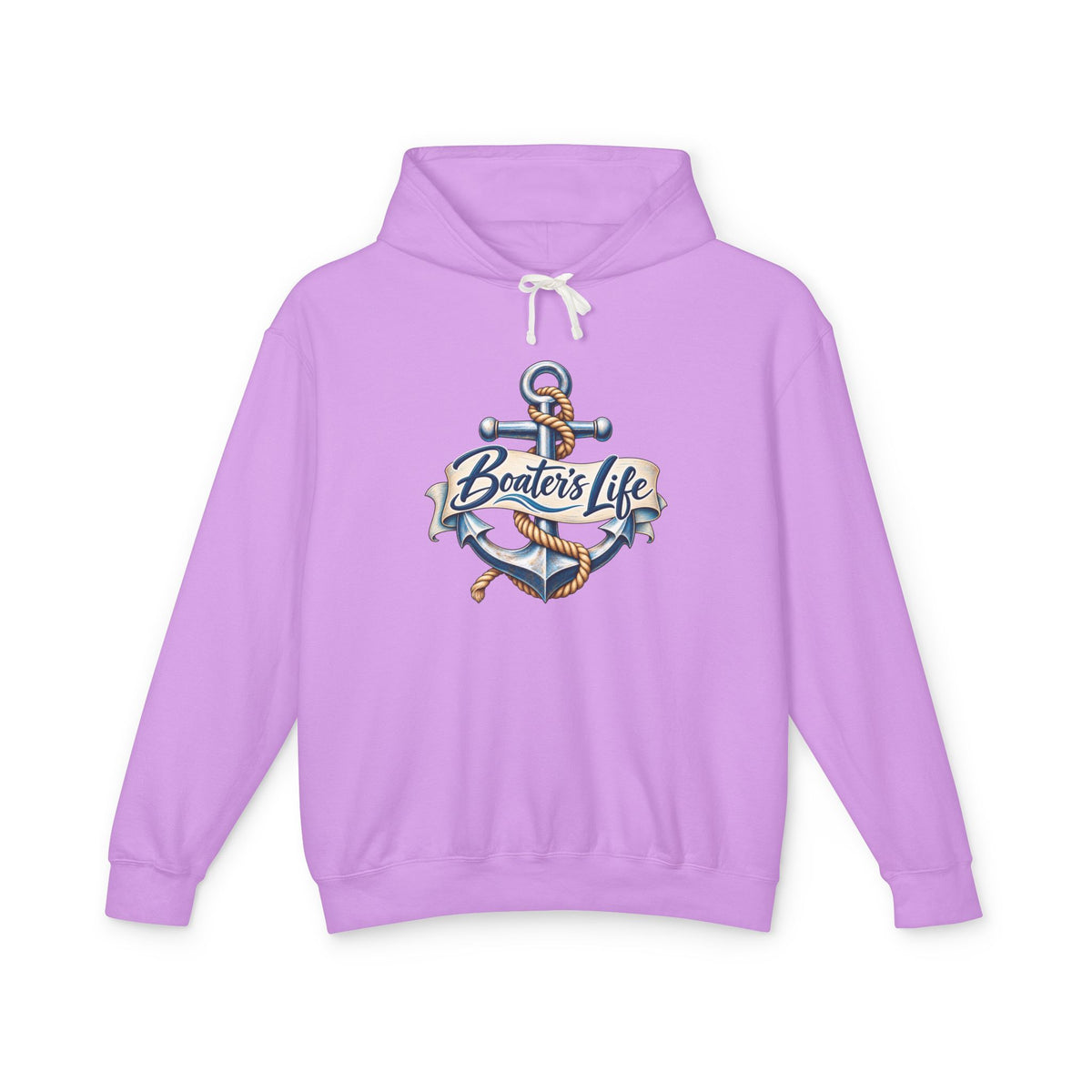Boater's Life Anchor Unisex Hoodie — Nautical Boat Lover Lightweight Sweatshirt