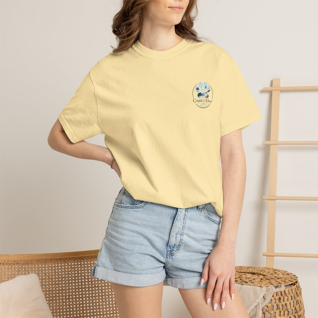 Coast & Paws Signature (Coastal Blue) Unisex Garment-Dyed T-shirt