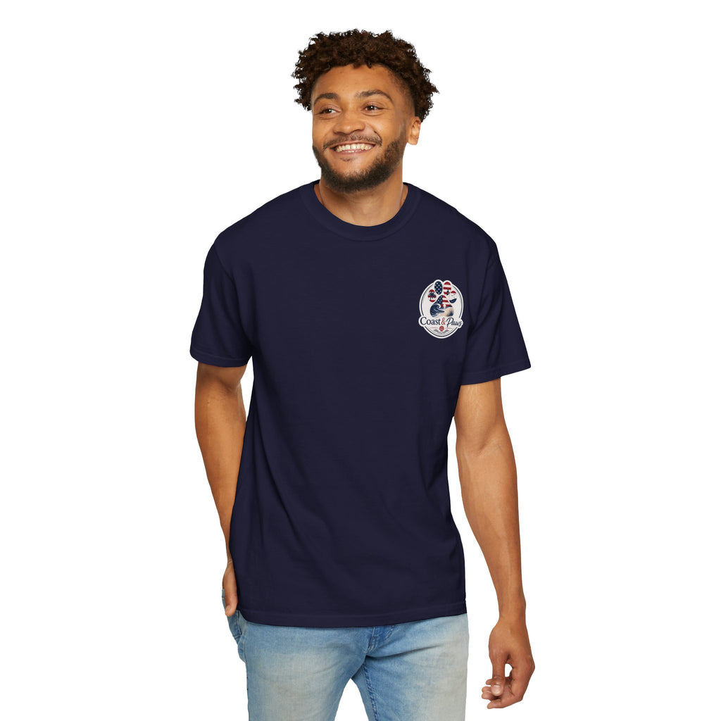 Coast & Paws Signature (Red, White & Blue) Unisex Garment-Dyed T-shirt