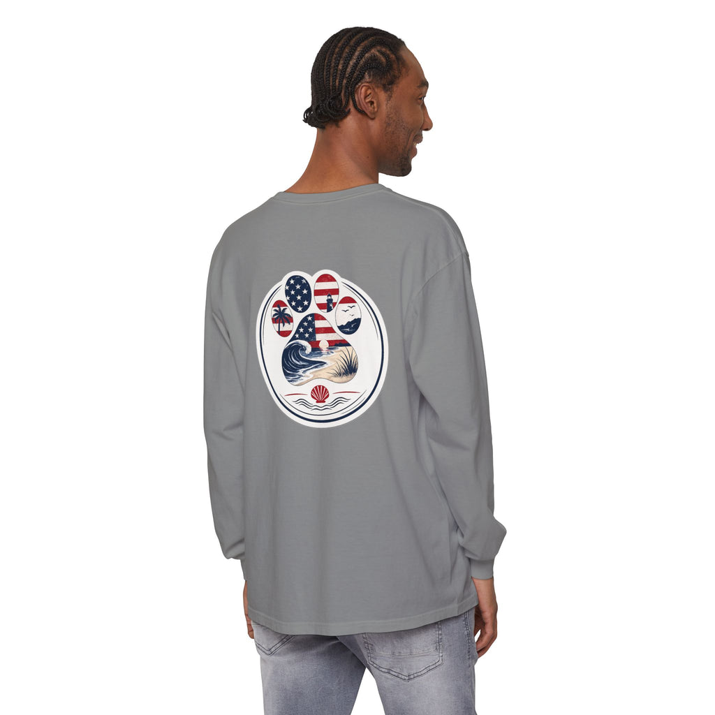 Patriotic Coast & Paws Signature Long Sleeve T‑Shirt