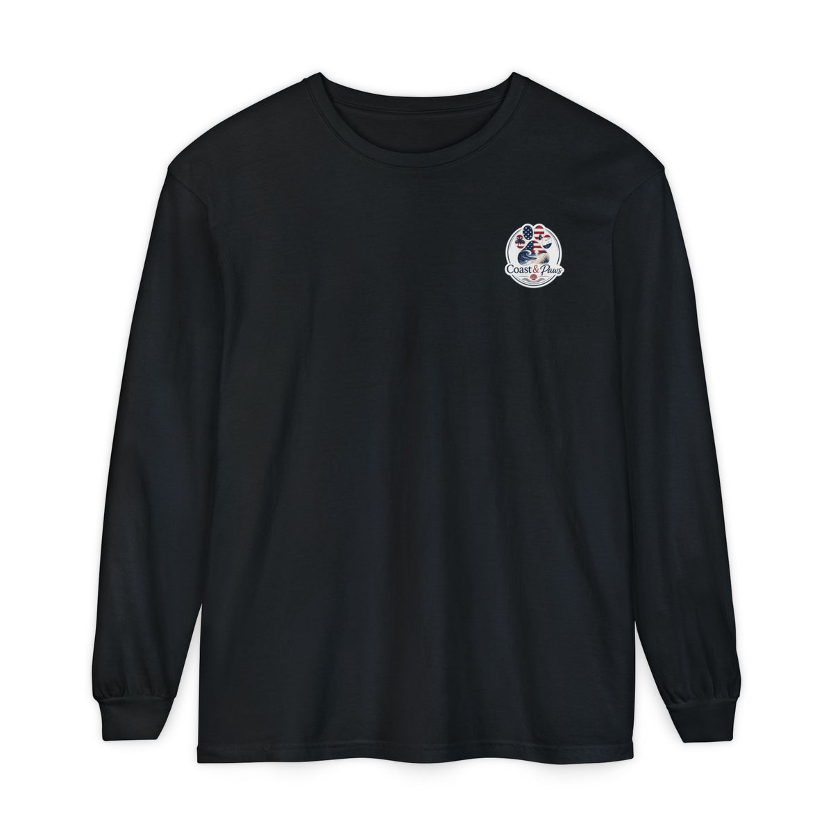 Patriotic Coast & Paws Signature Long Sleeve T‑Shirt