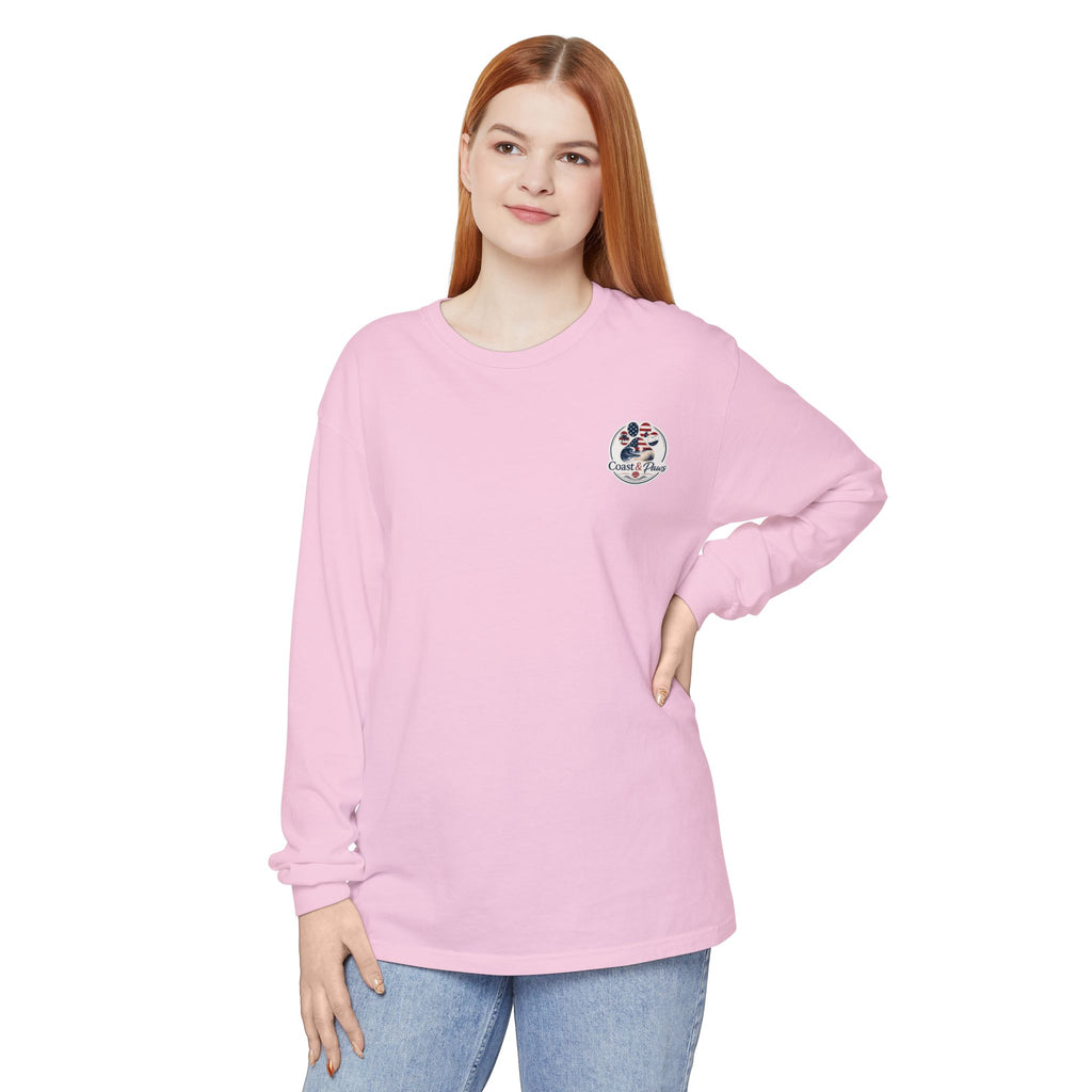 Patriotic Coast & Paws Signature Long Sleeve T‑Shirt
