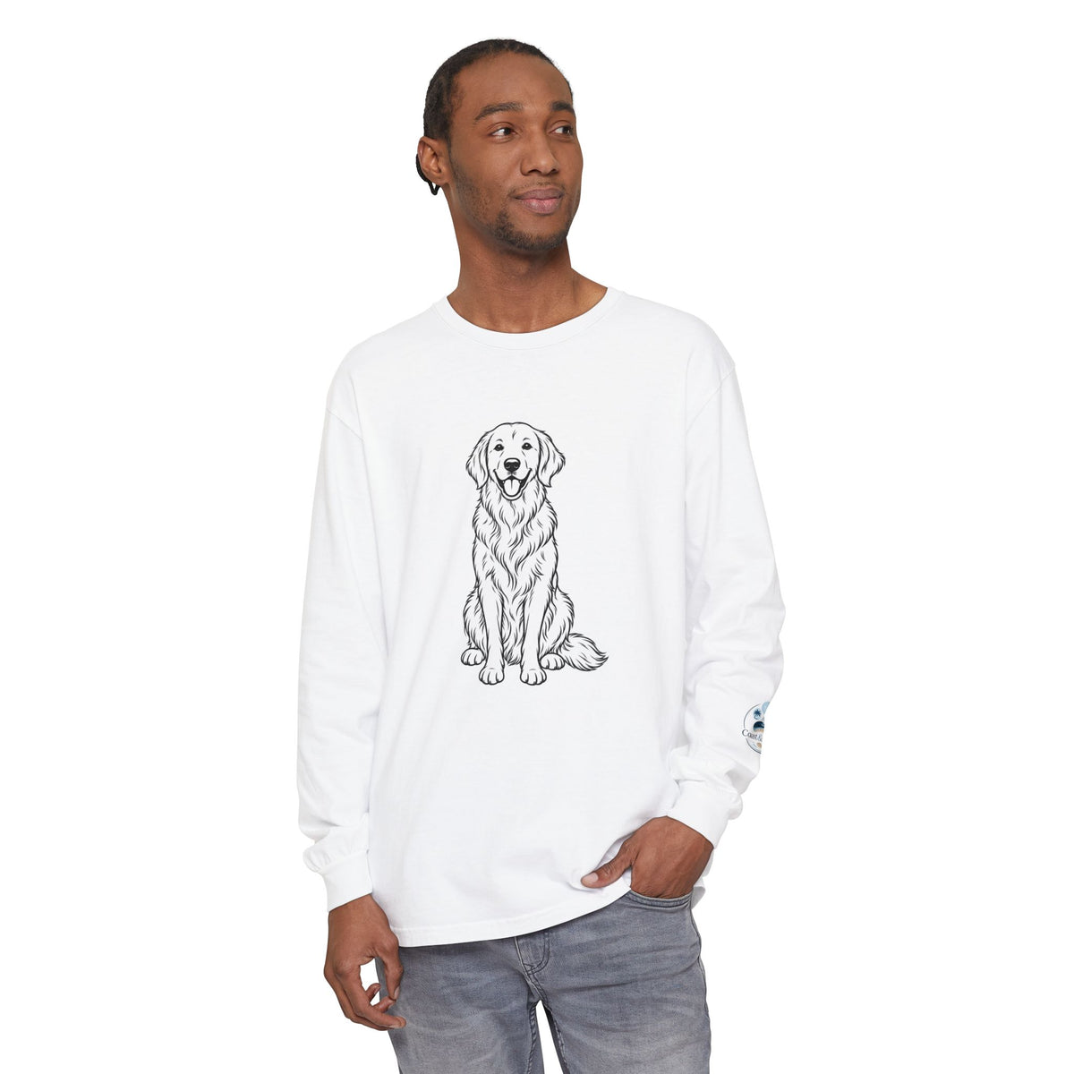 Golden Retriever Front & Back Unisex Long Sleeve Tee