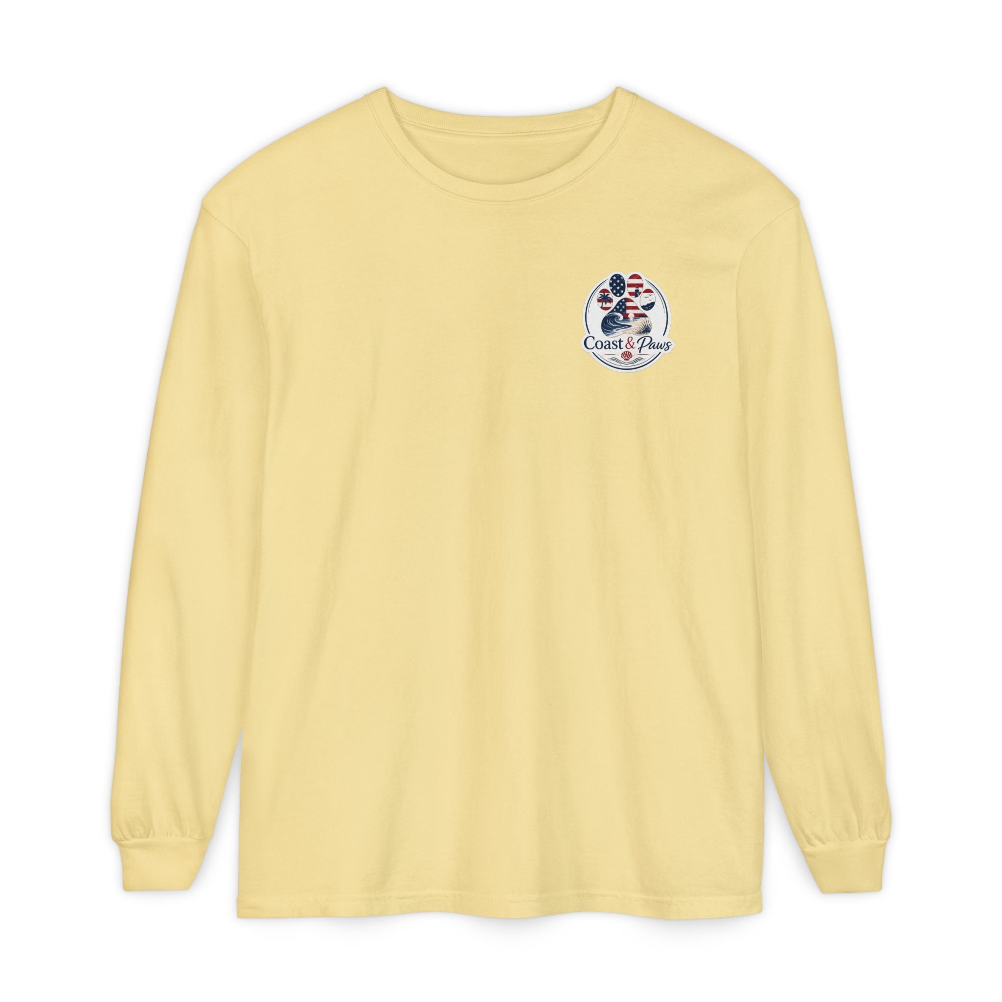 Patriotic Coast & Paws Signature Long Sleeve T‑Shirt