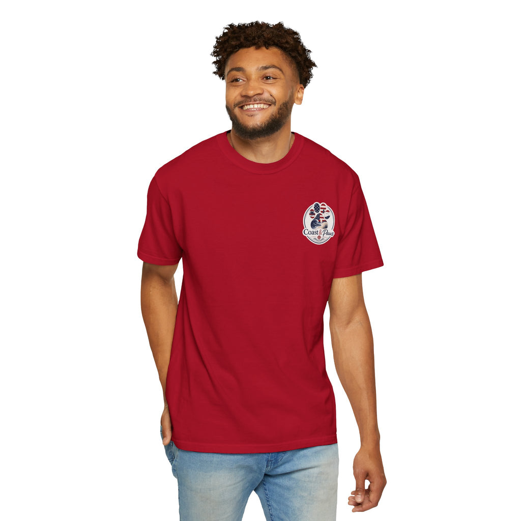 Coast & Paws Signature (Red, White & Blue) Unisex Garment-Dyed T-shirt