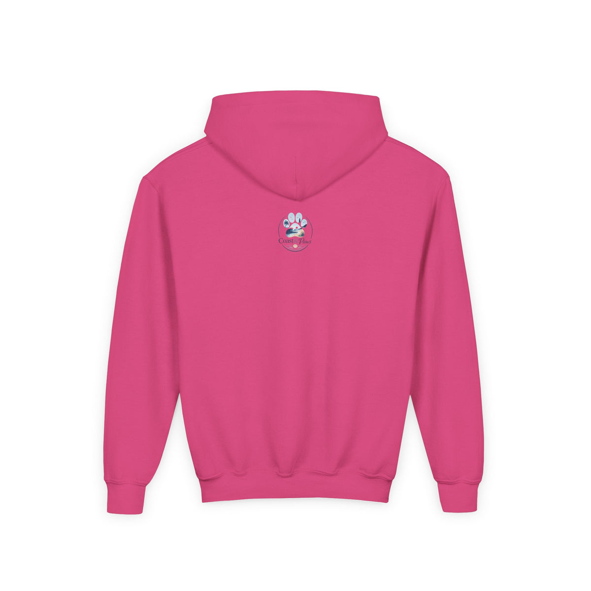 Youth Hoodie — "Sea Side Nap" Cat Beach Graphic Sweatshirt