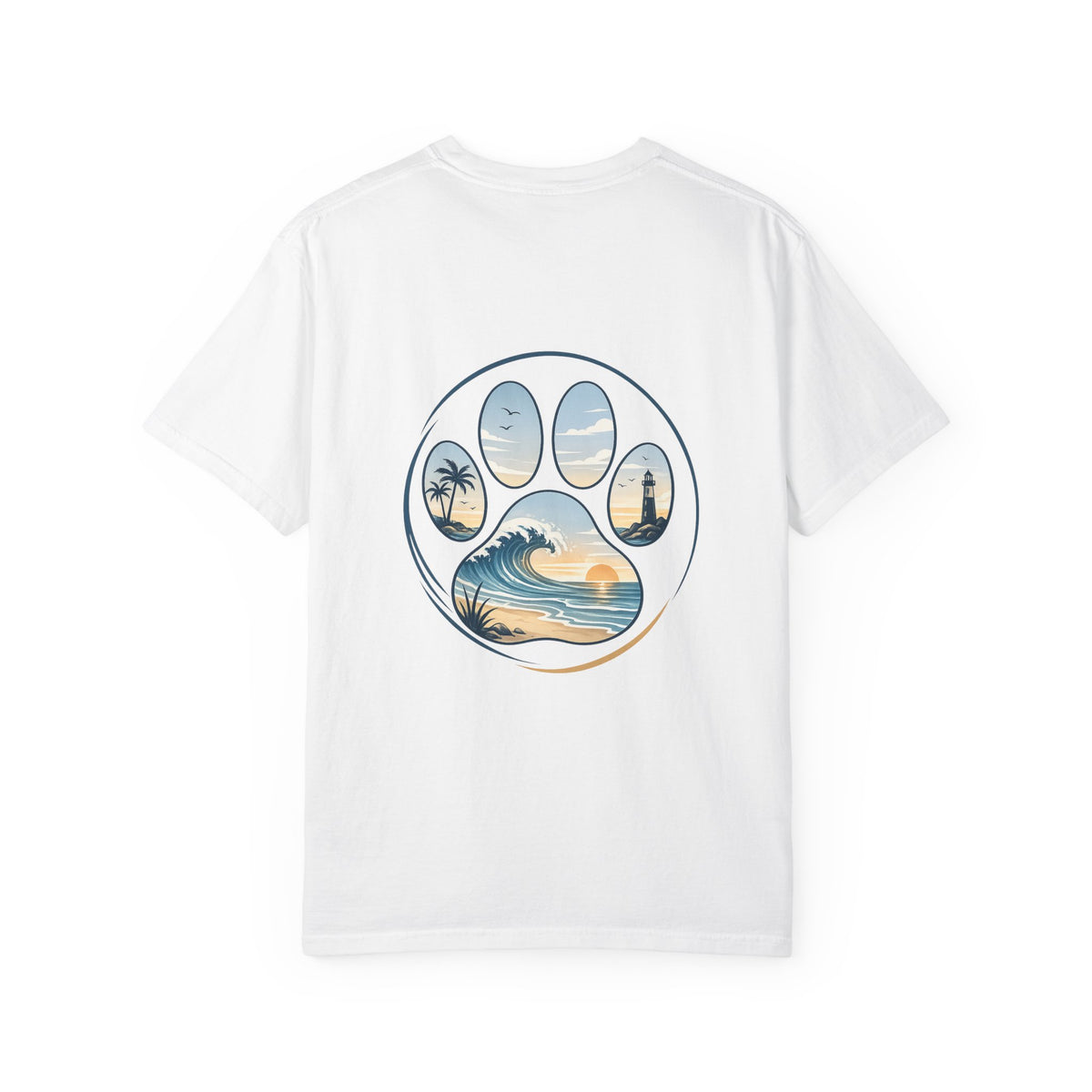 Coast & Paws Signature (Coastal Blue) Unisex Garment-Dyed T-shirt