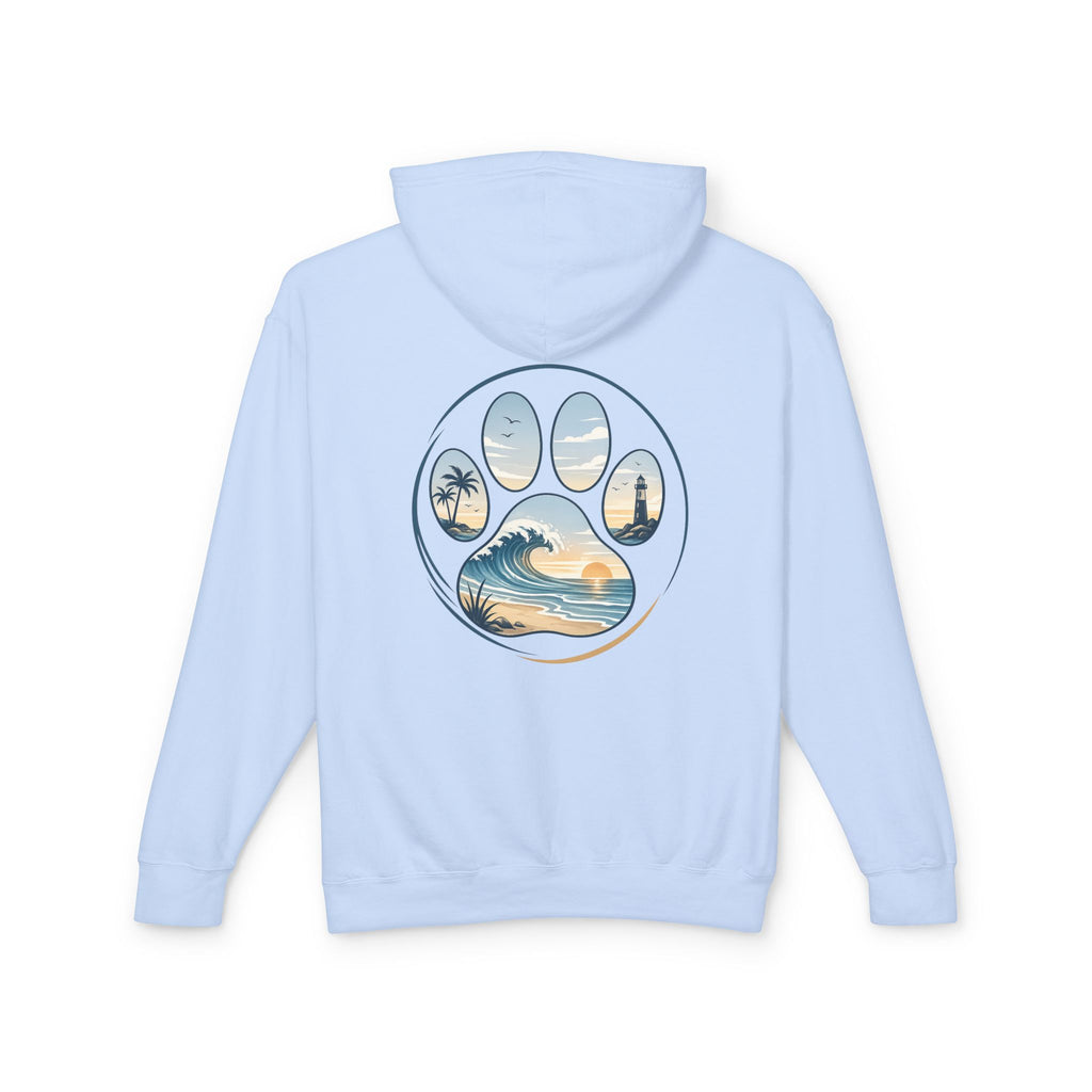 Coast & Paws Signature (Coastal Blue) Hoodie | Unisex Garment Dyed