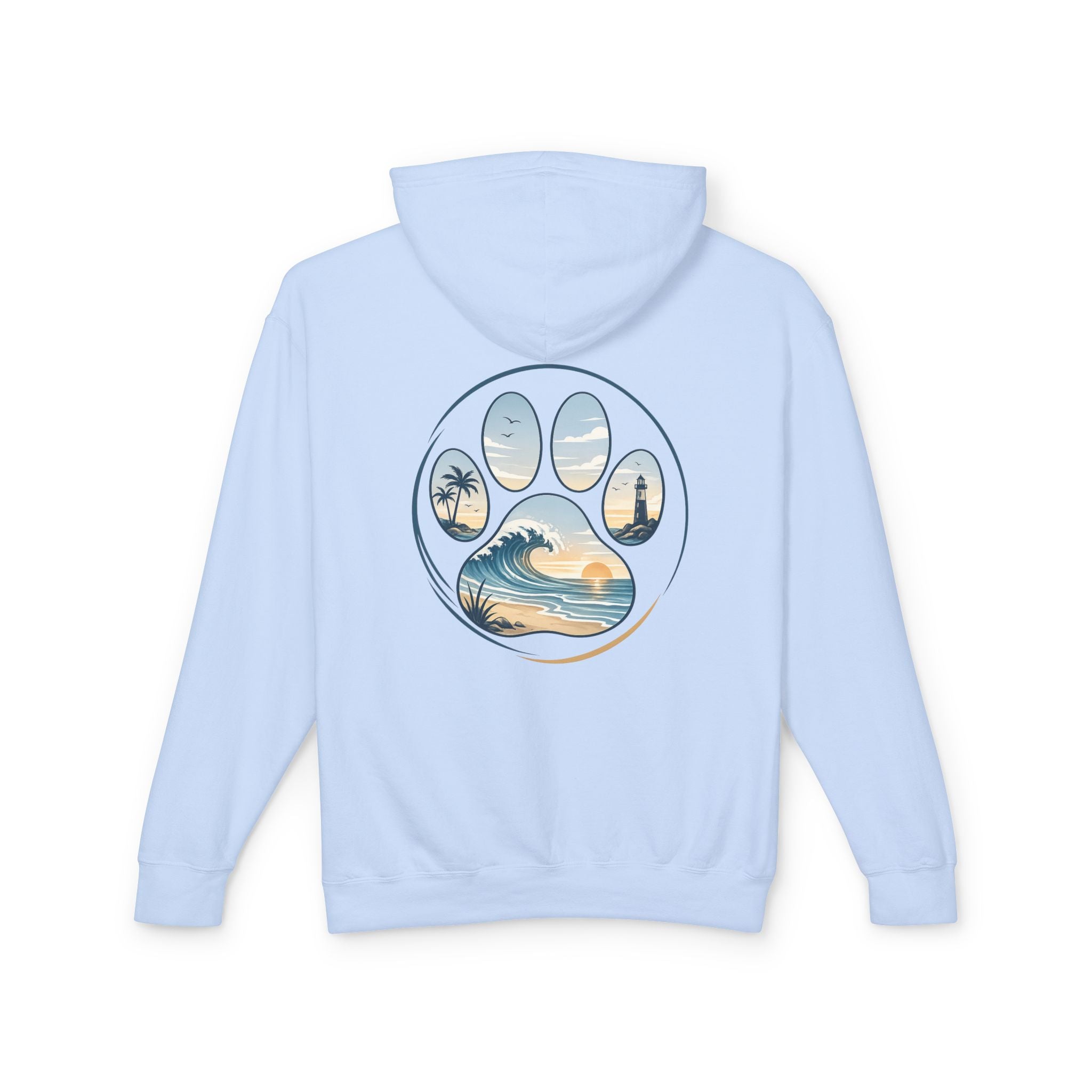 Coast & Paws Signature (Coastal Blue) Hoodie | Unisex Garment Dyed