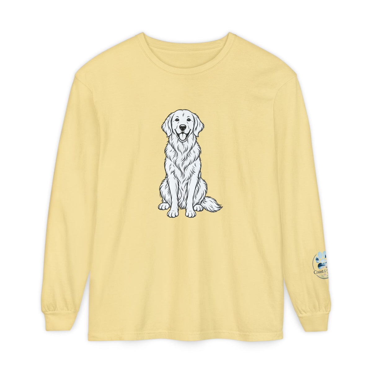 Golden Retriever Front & Back Unisex Long Sleeve Tee