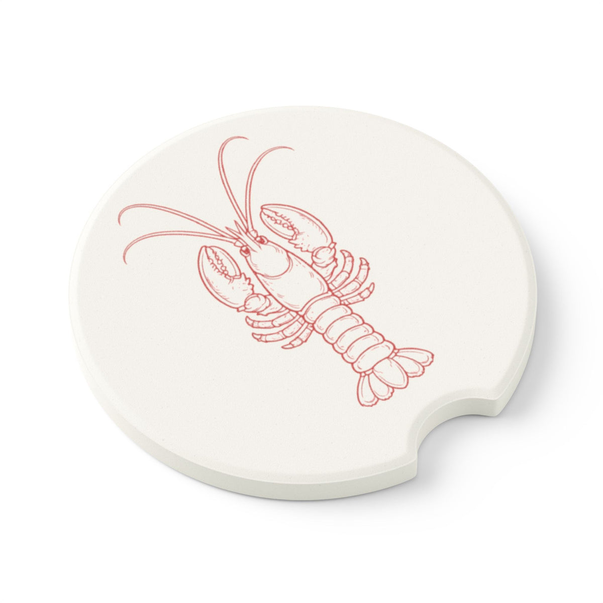 Lobster Illustration Soapstone Car Coaster