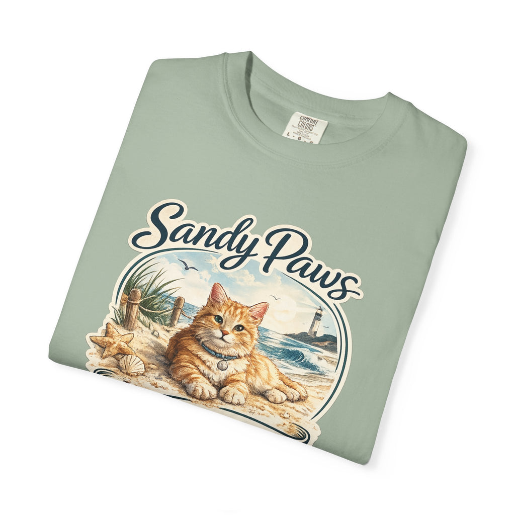 Sandy Paws Are Purrfect Beach Cat T-Shirt