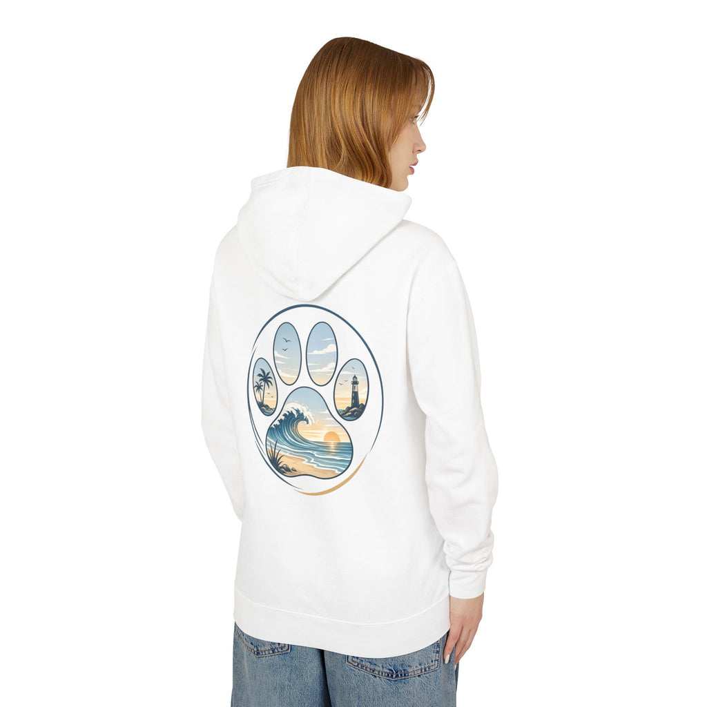Coast & Paws Signature (Coastal Blue) Hoodie | Unisex Garment Dyed