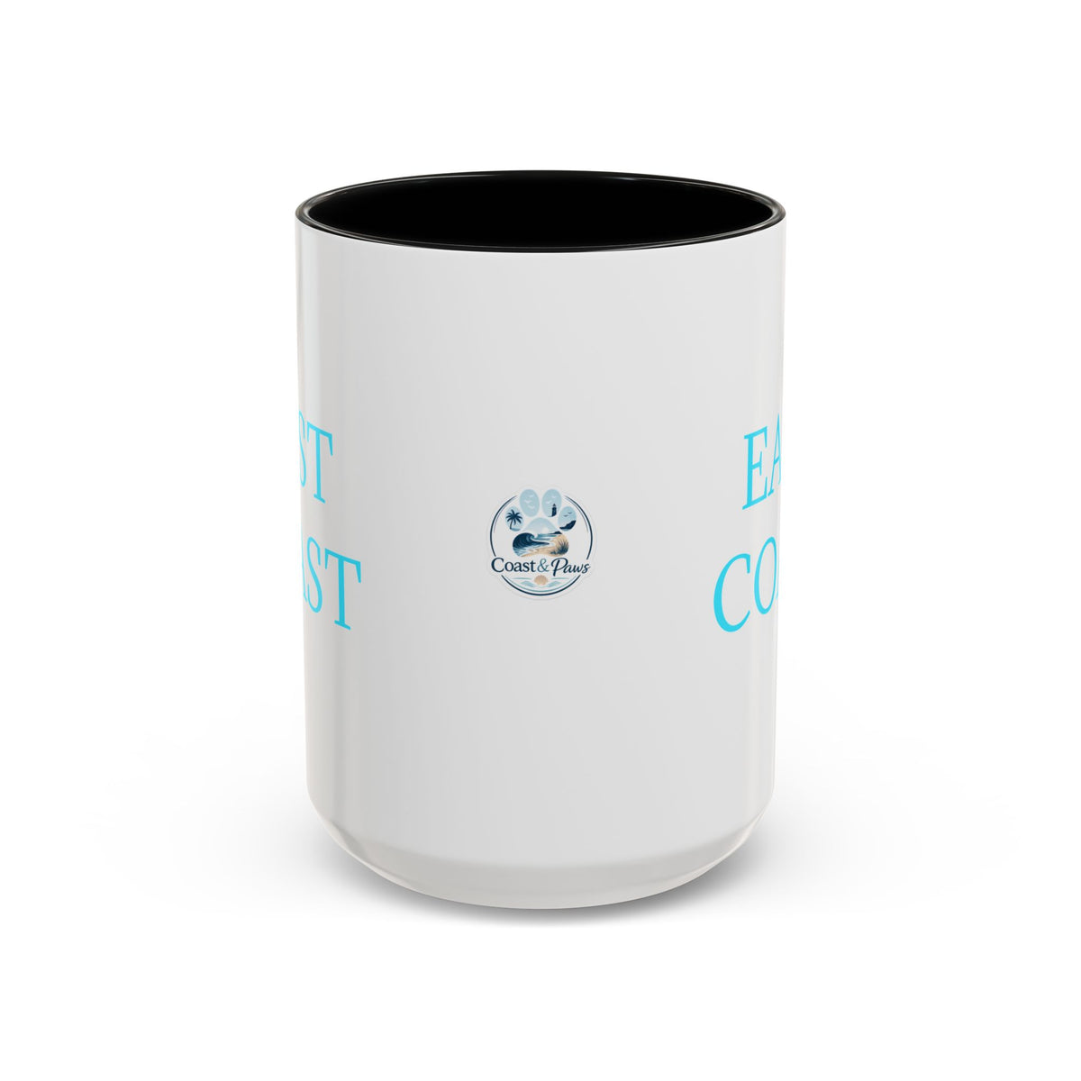 EAST Coast Coffee Mug — Coastal Blue Accent Ceramic Mug (11/15oz)