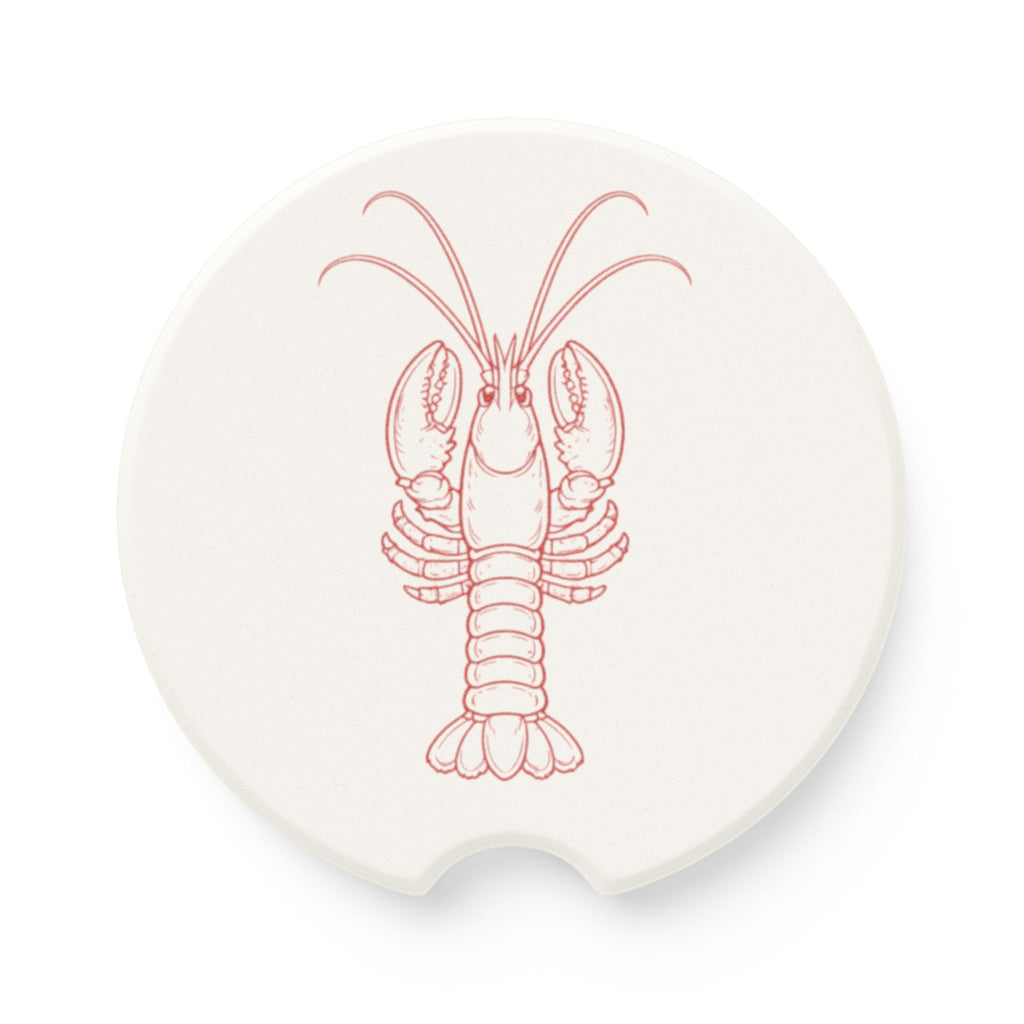 Lobster Illustration Soapstone Car Coaster