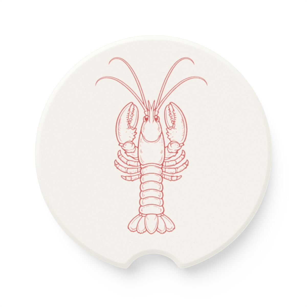 Lobster Illustration Soapstone Car Coaster
