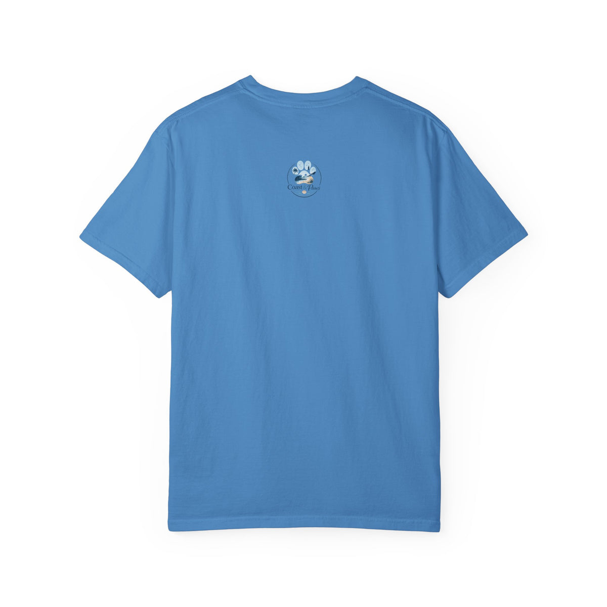 Ocean Paw Surf T-Shirt — Beach Sunset Paw Print Tee
