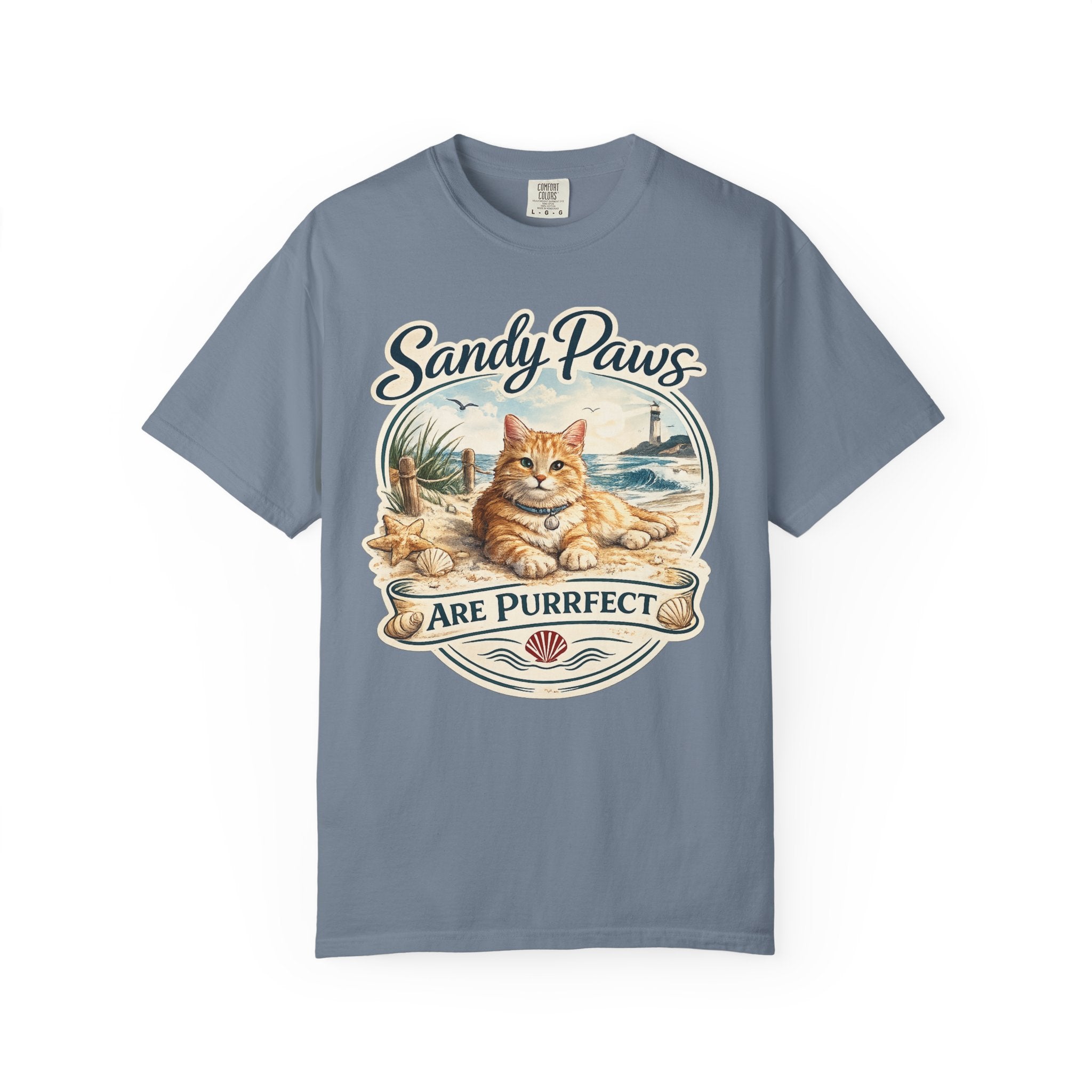 Sandy Paws Are Purrfect Beach Cat T-Shirt