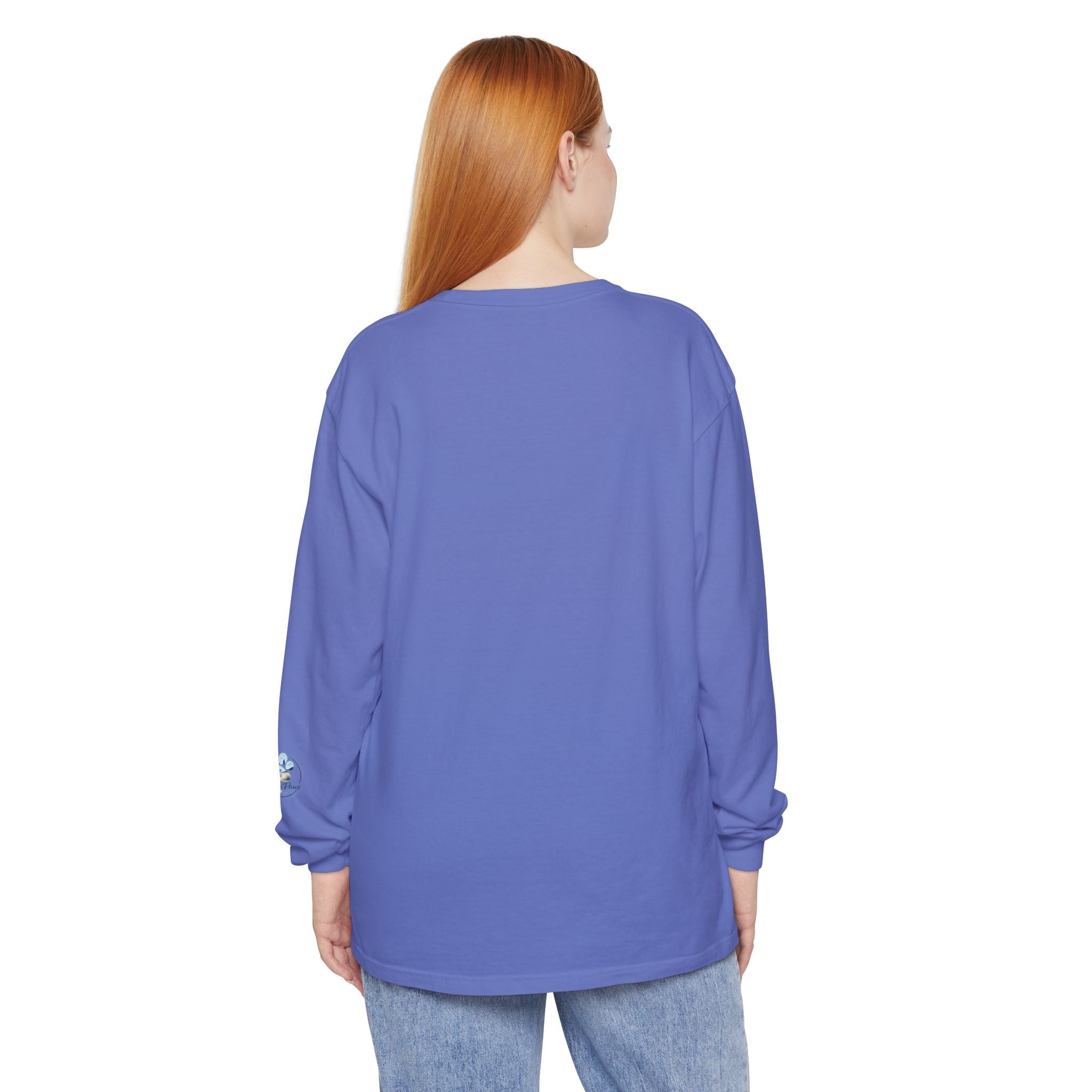 Jeep Girl Long Sleeve Tee — Fall Adventure Pumpkins & Dog Graphic