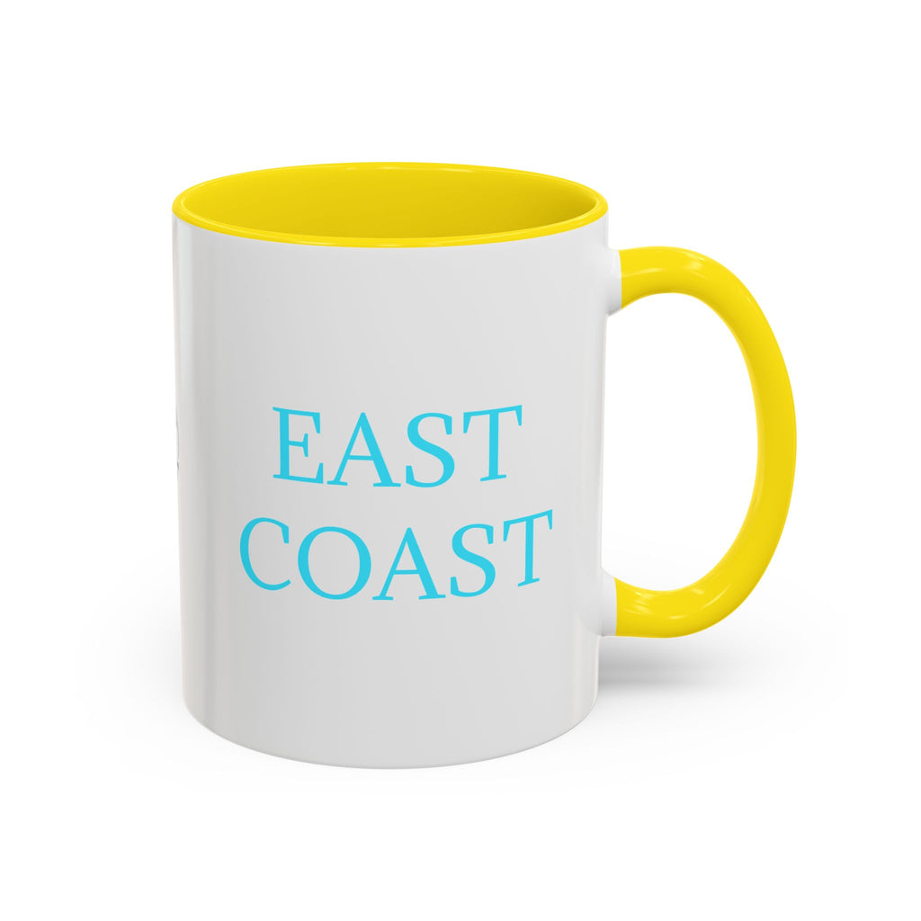 EAST Coast Coffee Mug — Coastal Blue Accent Ceramic Mug (11/15oz)