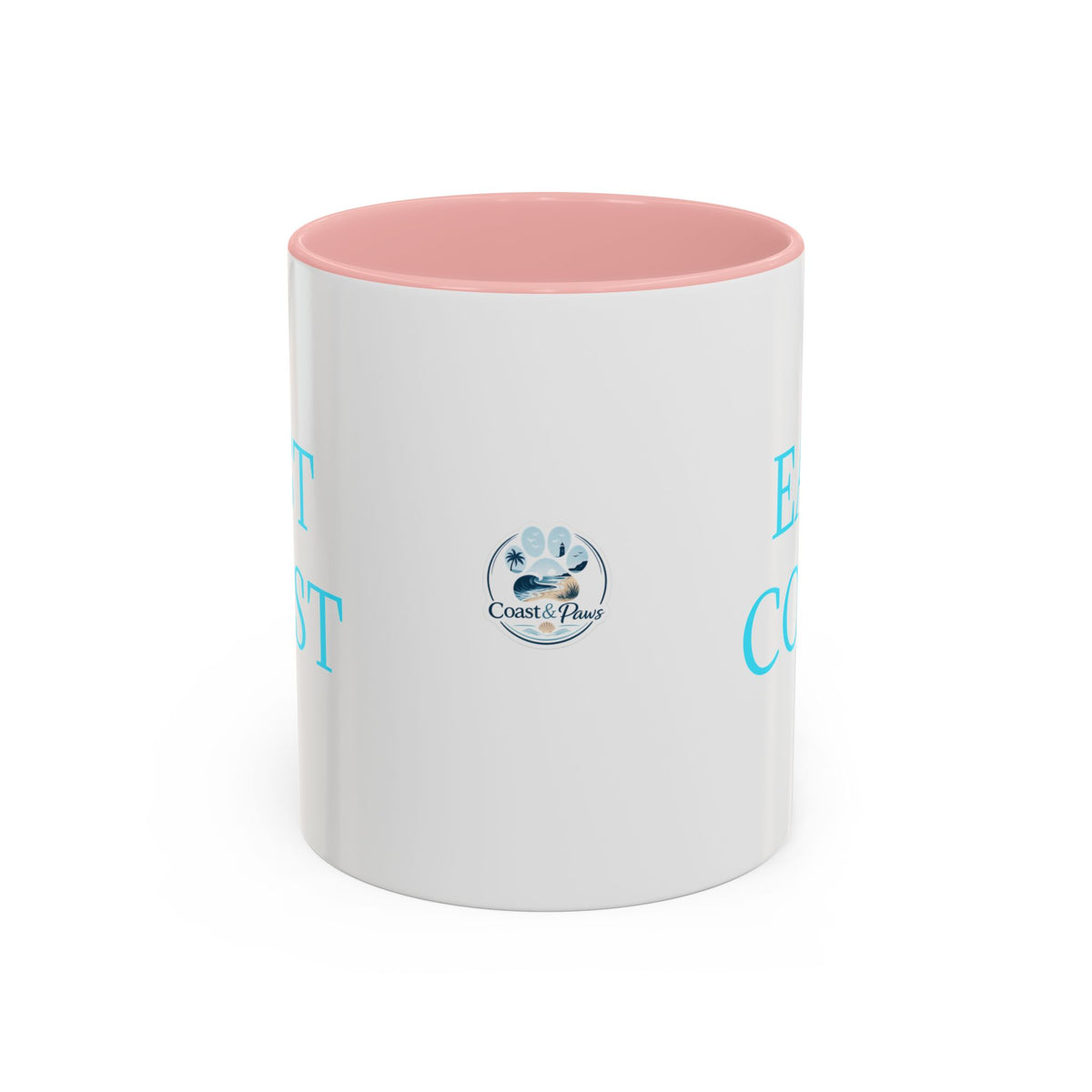 EAST Coast Coffee Mug — Coastal Blue Accent Ceramic Mug (11/15oz)