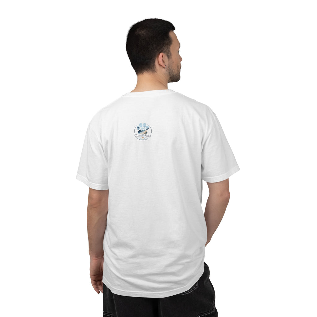 Ocean Paw Surf T-Shirt — Beach Sunset Paw Print Tee