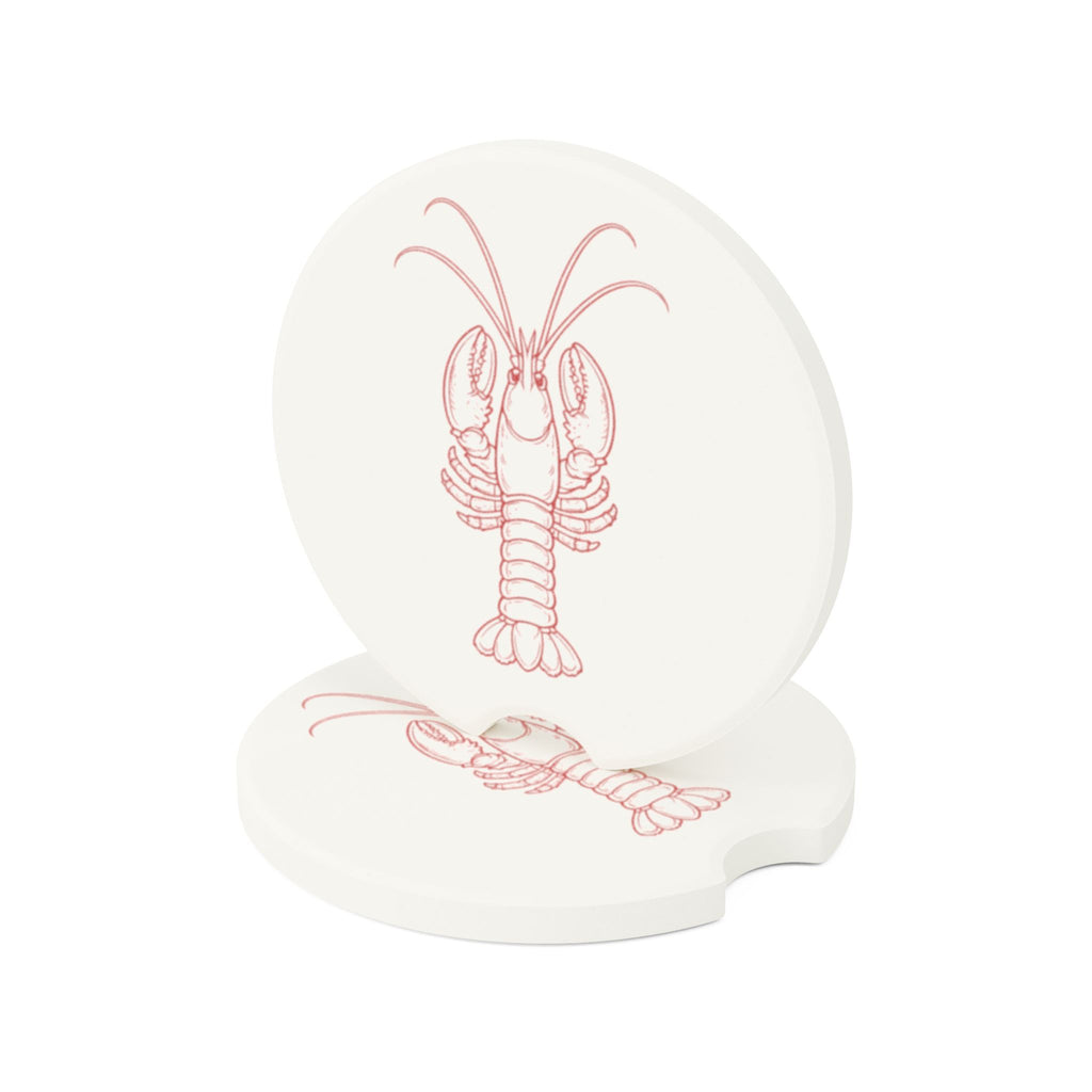 Lobster Illustration Soapstone Car Coaster