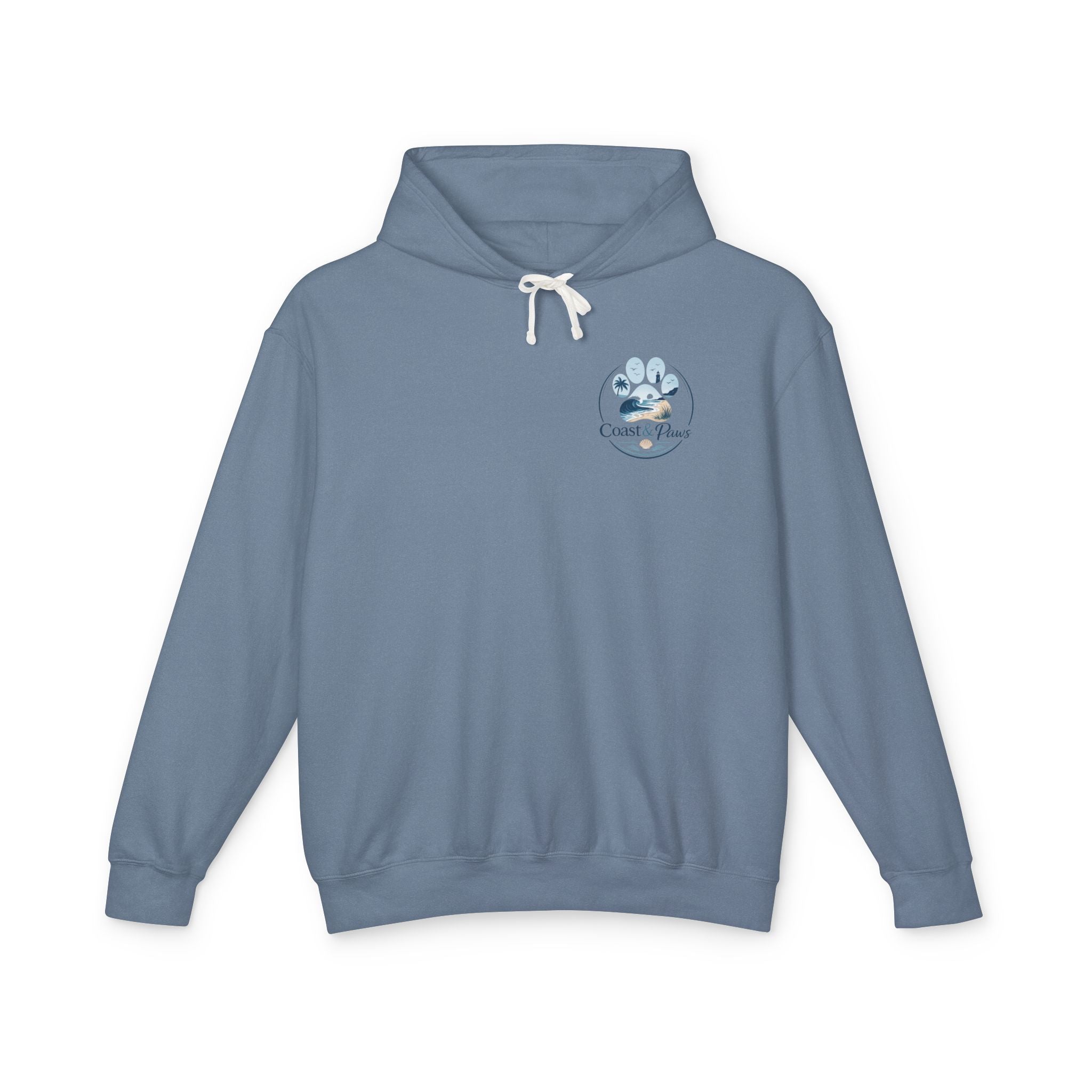Coast & Paws Signature (Coastal Blue) Hoodie | Unisex Garment Dyed