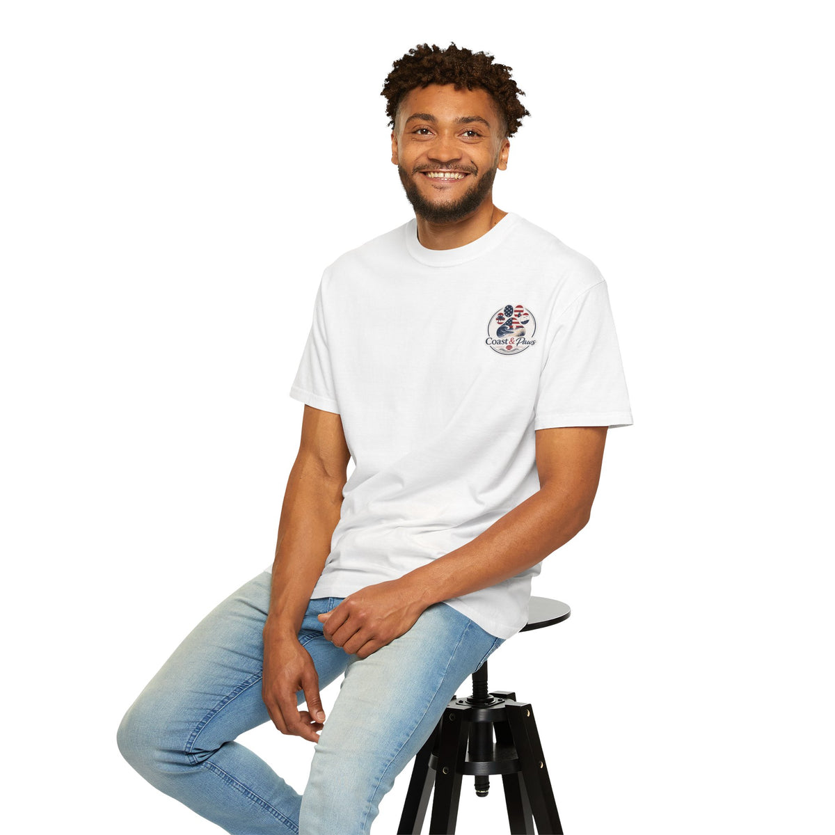Coast & Paws Signature (Red, White & Blue) Unisex Garment-Dyed T-shirt