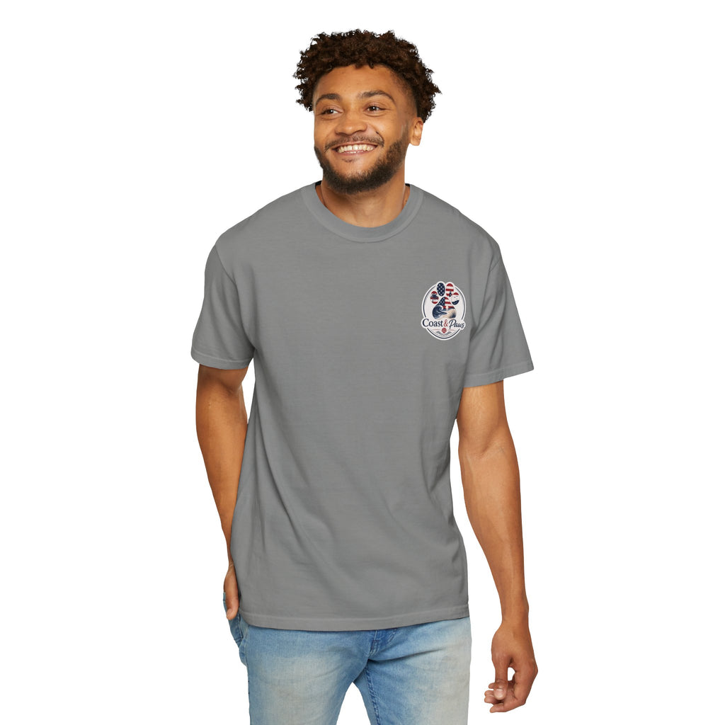 Coast & Paws Signature (Red, White & Blue) Unisex Garment-Dyed T-shirt