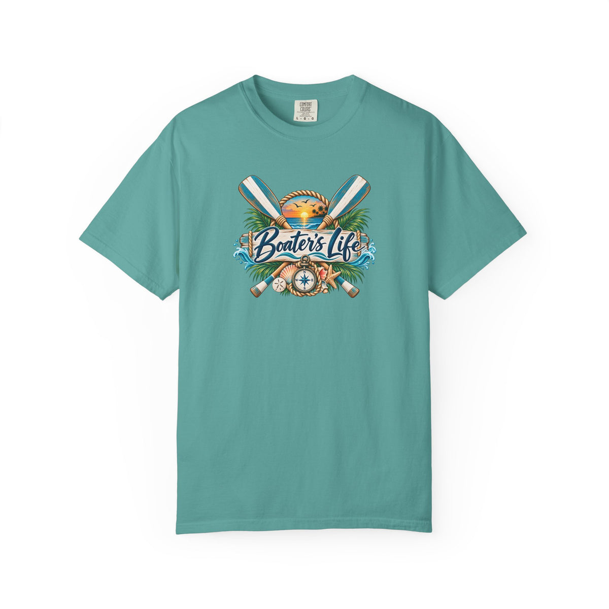 Boater's Life T-Shirt — Nautical Oars & Compass Beach Tee
