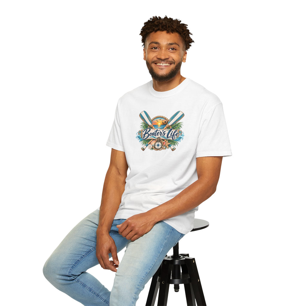 Boater's Life T-Shirt — Nautical Oars & Compass Beach Tee