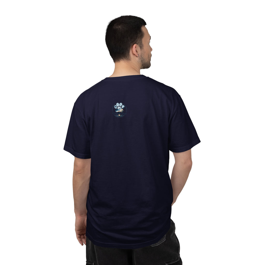 Ocean Paw Surf T-Shirt — Beach Sunset Paw Print Tee
