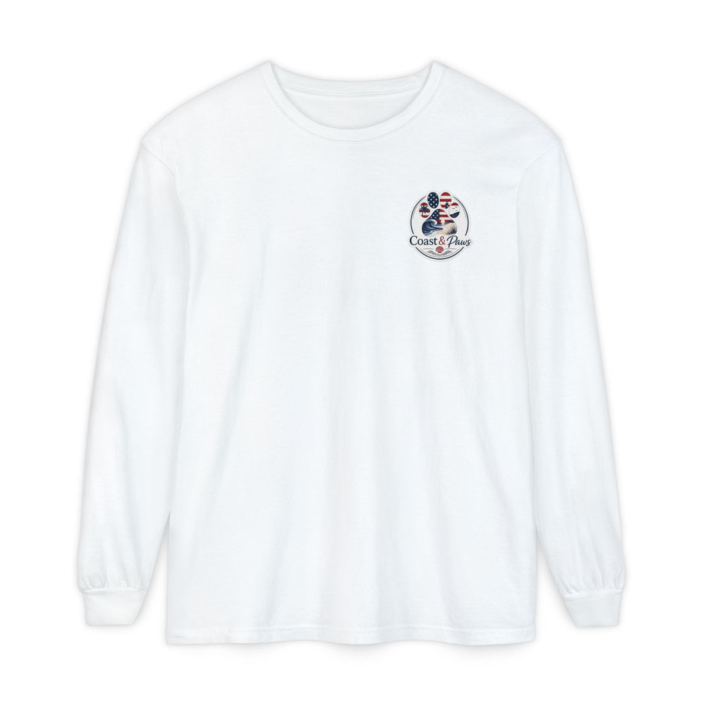 Patriotic Coast & Paws Signature Long Sleeve T‑Shirt