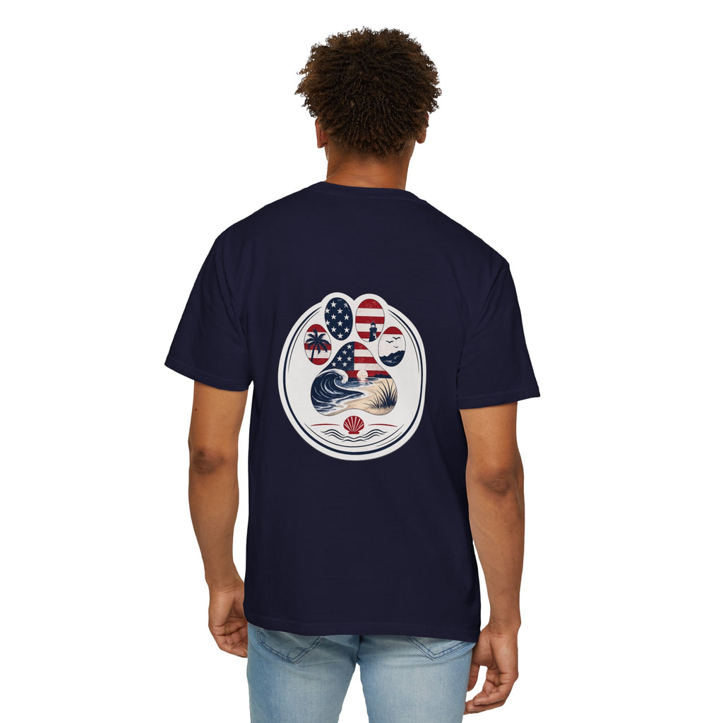 Coast & Paws Signature (Red, White & Blue) Unisex Garment-Dyed T-shirt
