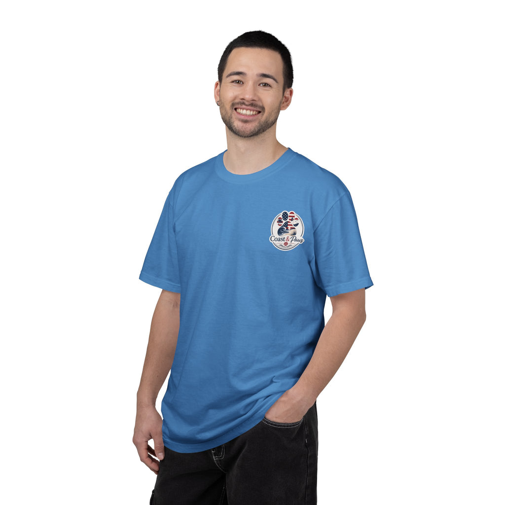 Coast & Paws Signature (Red, White & Blue) Unisex Garment-Dyed T-shirt