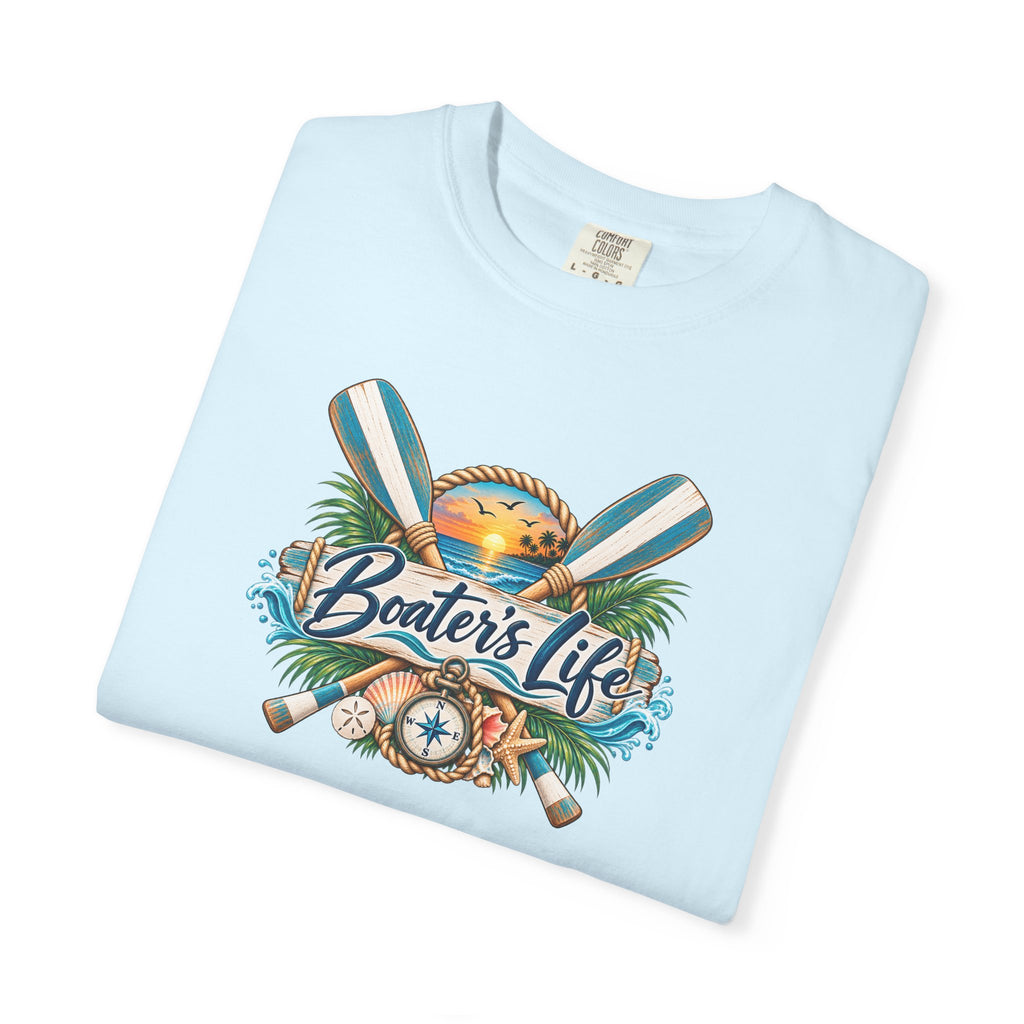Boater's Life T-Shirt — Nautical Oars & Compass Beach Tee