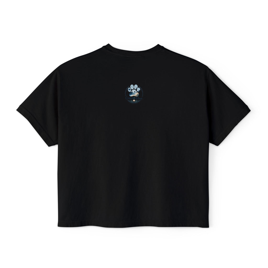 I'm Awake and Ready to Be a Problem Boxy Crop Tee — Bold Feminine Graphic Shirt