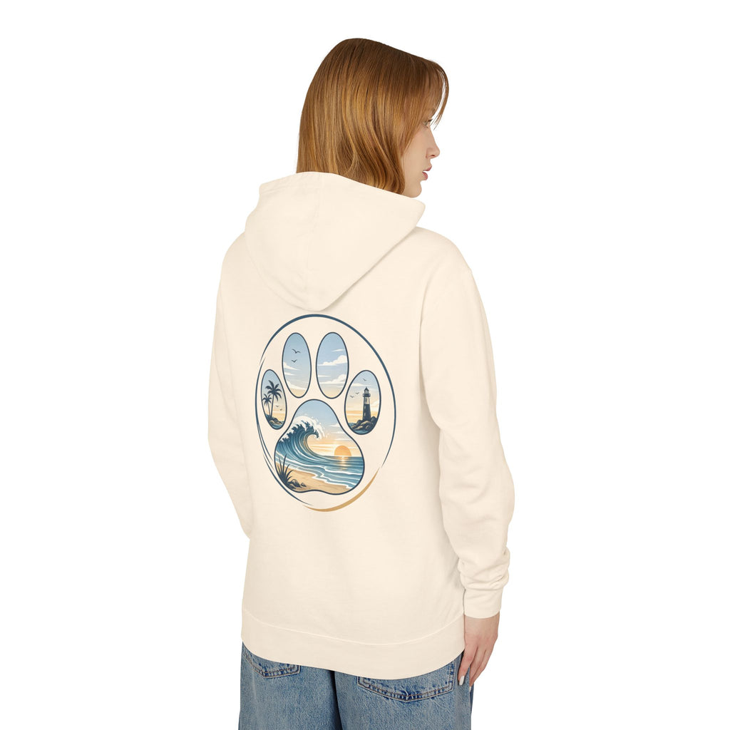 Coast & Paws Signature (Coastal Blue) Hoodie | Unisex Garment Dyed