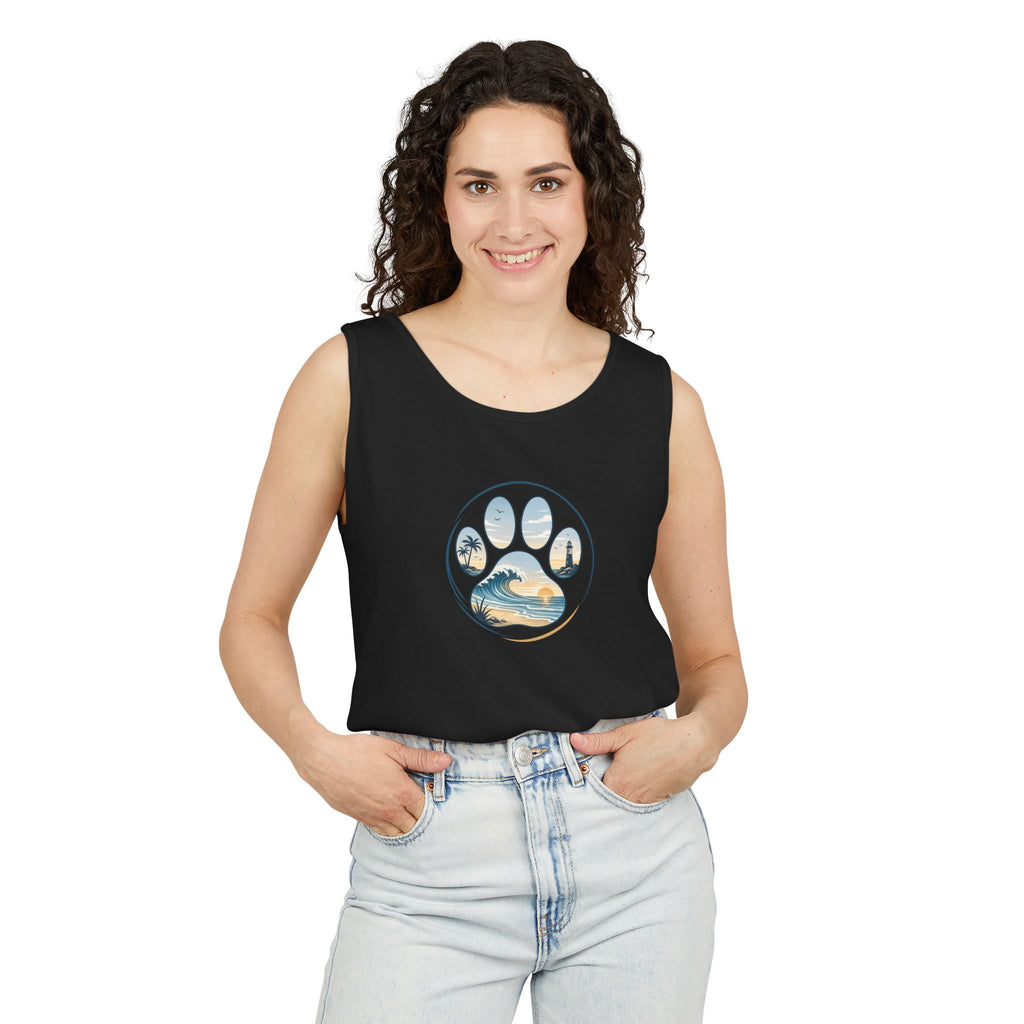 Coast & Paws Signature Unisex Surf Tank Top — Beach Vibes Tank
