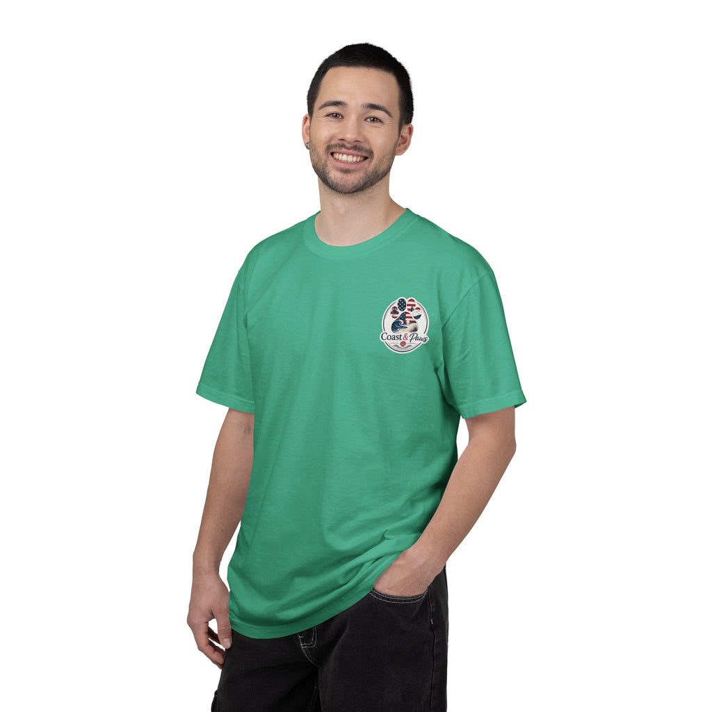 Coast & Paws Signature (Red, White & Blue) Unisex Garment-Dyed T-shirt