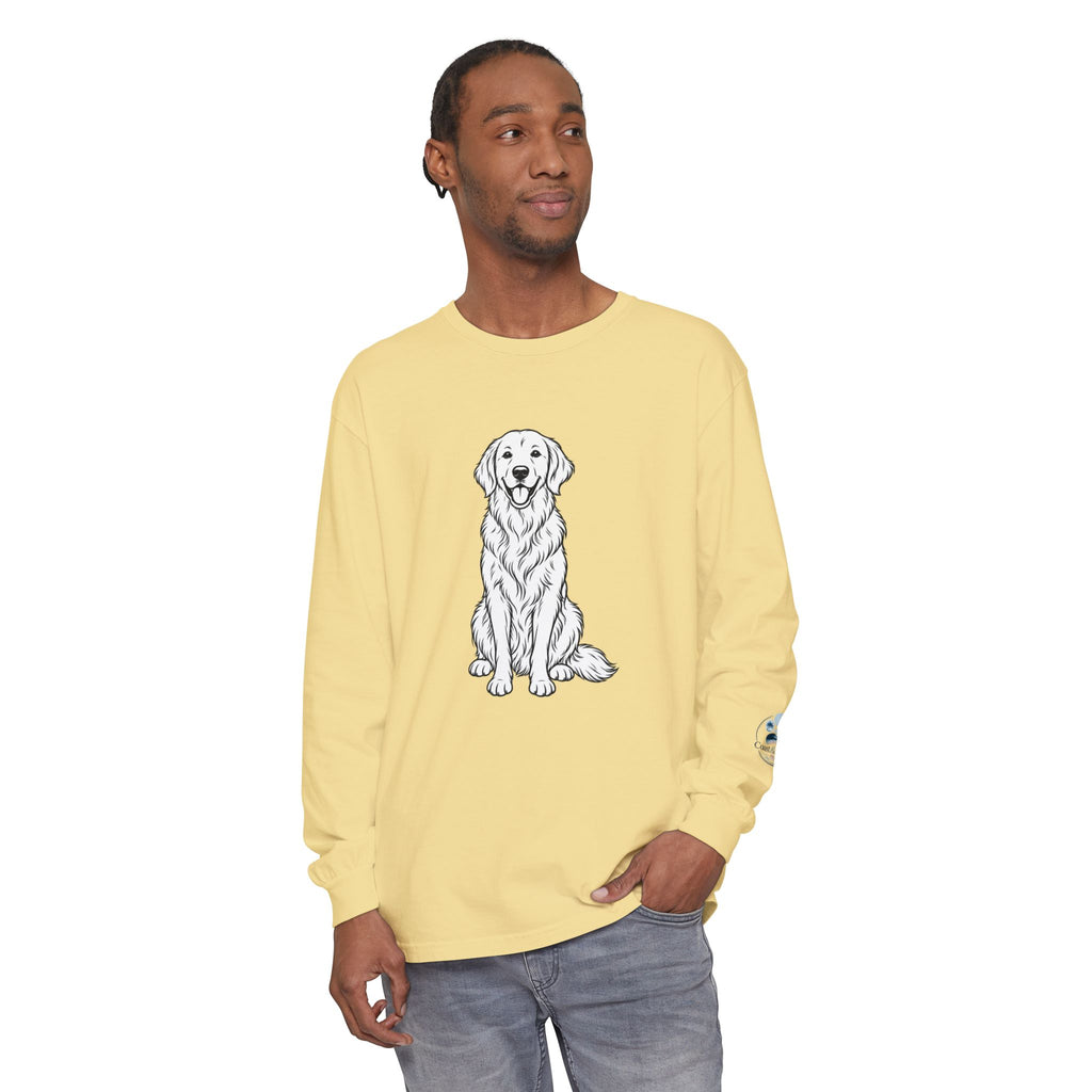 Golden Retriever Front & Back Unisex Long Sleeve Tee