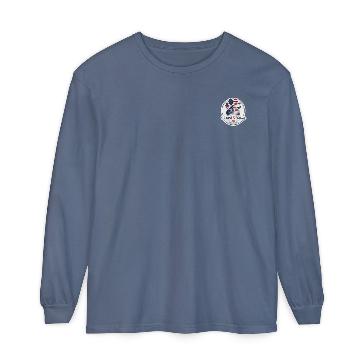 Patriotic Coast & Paws Signature Long Sleeve T‑Shirt