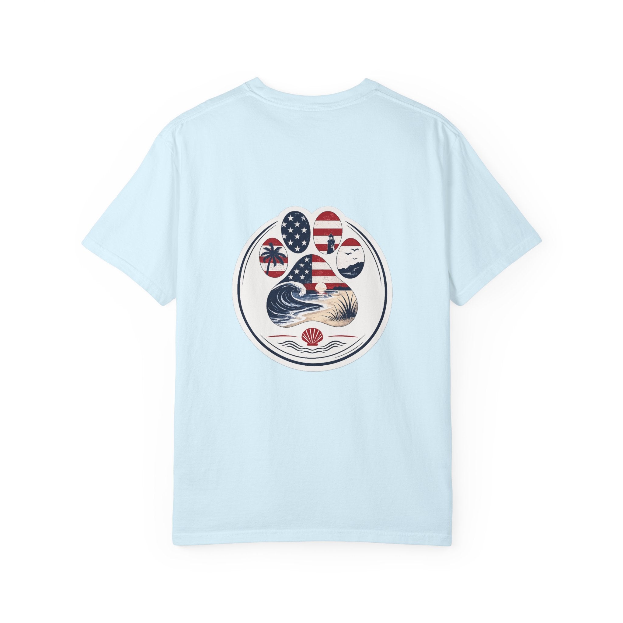 Coast & Paws Signature (Red, White & Blue) Unisex Garment-Dyed T-shirt