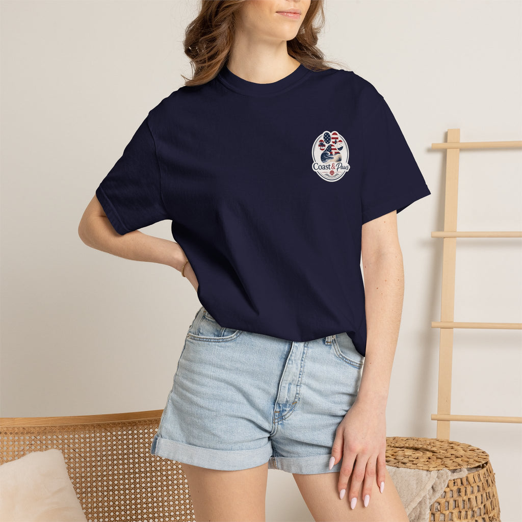 Coast & Paws Signature (Red, White & Blue) Unisex Garment-Dyed T-shirt