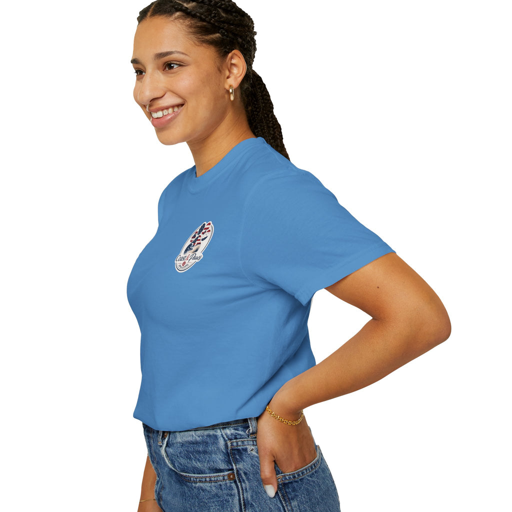 Coast & Paws Signature (Red, White & Blue) Unisex Garment-Dyed T-shirt