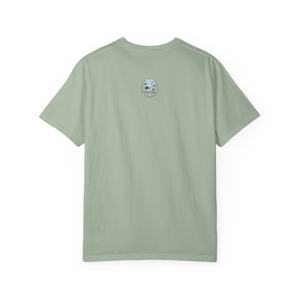 Sandy Paws Are Purrfect - Comfort Colors Unisex Garment Dyed Cat Beach T-Shirt